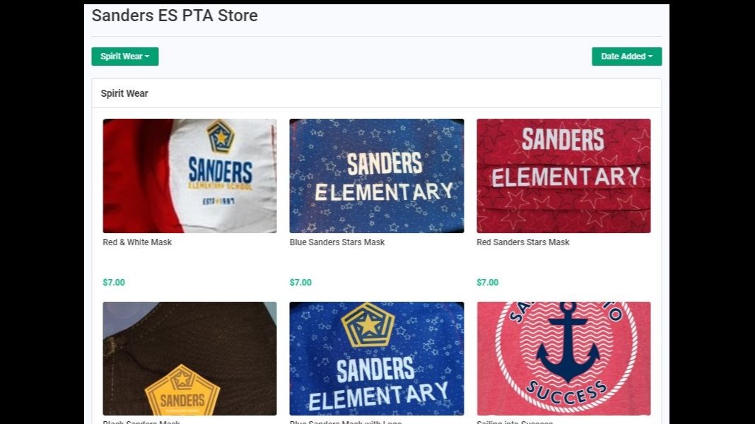 image of items in the PTA store